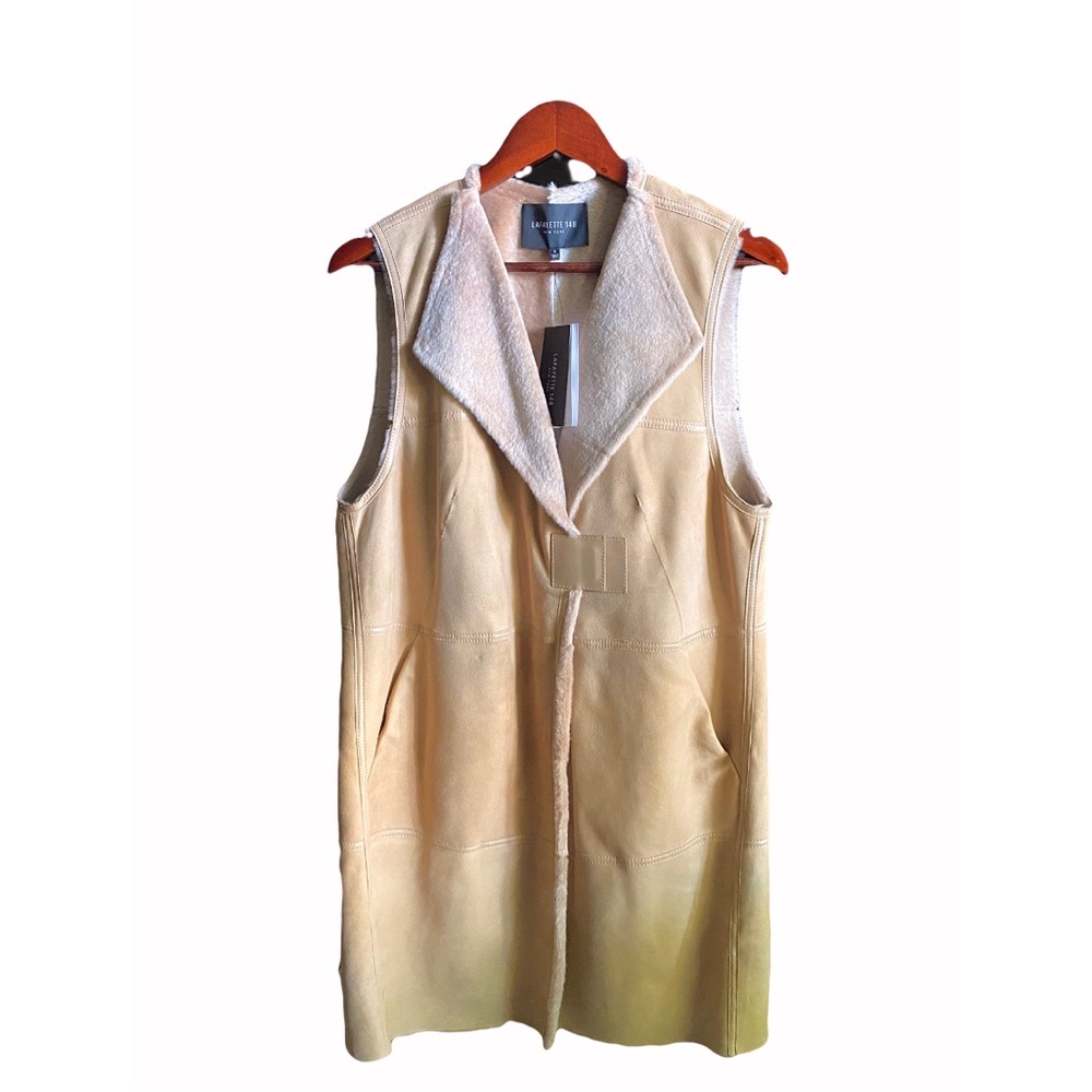 Lafayette 148 real leather vest new with tags